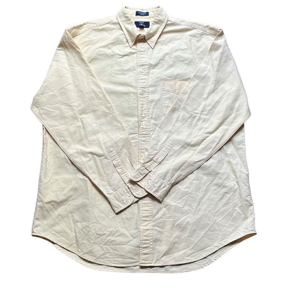 Hunt Club Mens XL Tall Vintage Yellow Button Down Casual Long Sleeve Shirt